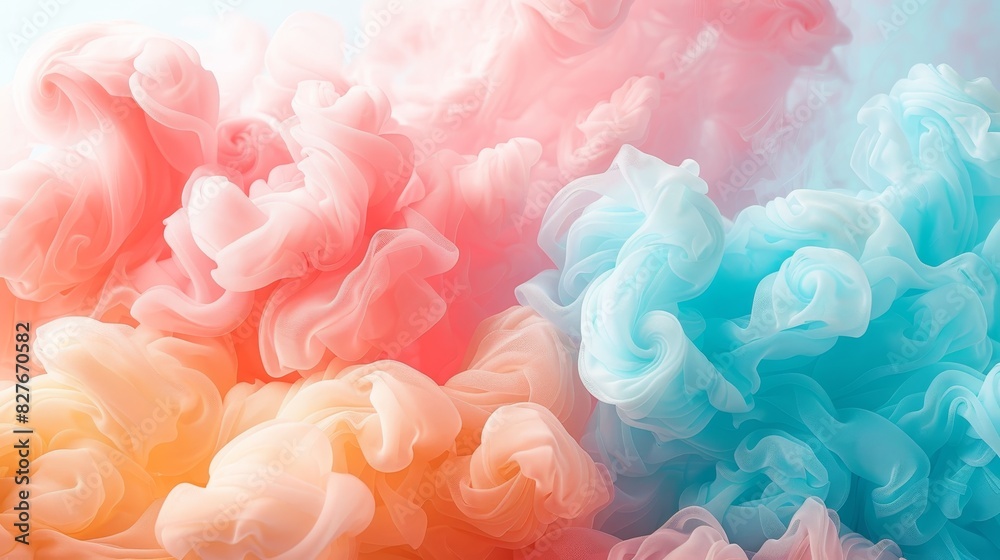Obraz premium A whimsical abstract background reminiscent of cotton candy