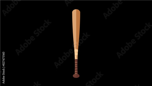 baseball bat single icon transparent background generative ai
