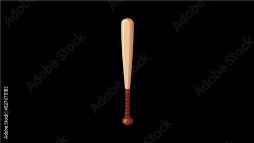 baseball brown grip bat single icon transparent background generative ai