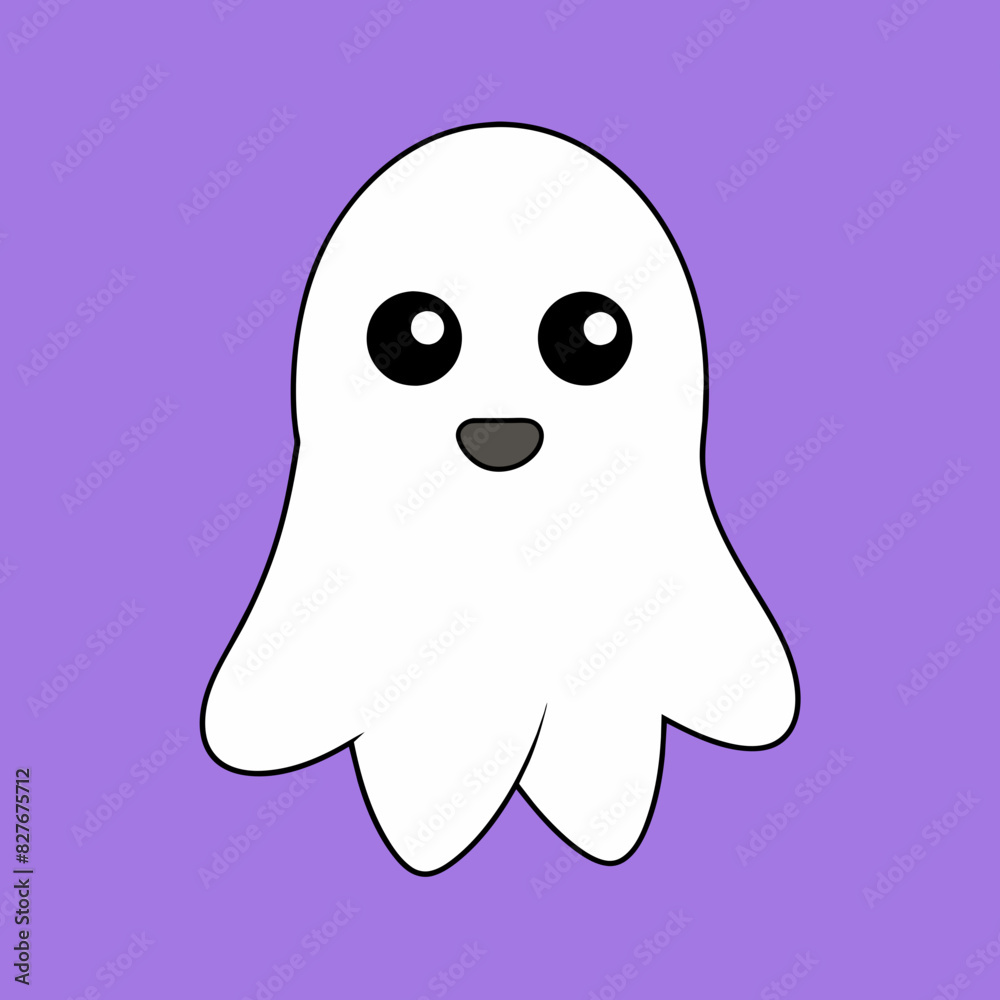 Cute Halloween ghost vector illustration Cute Halloween ghost vector illustration