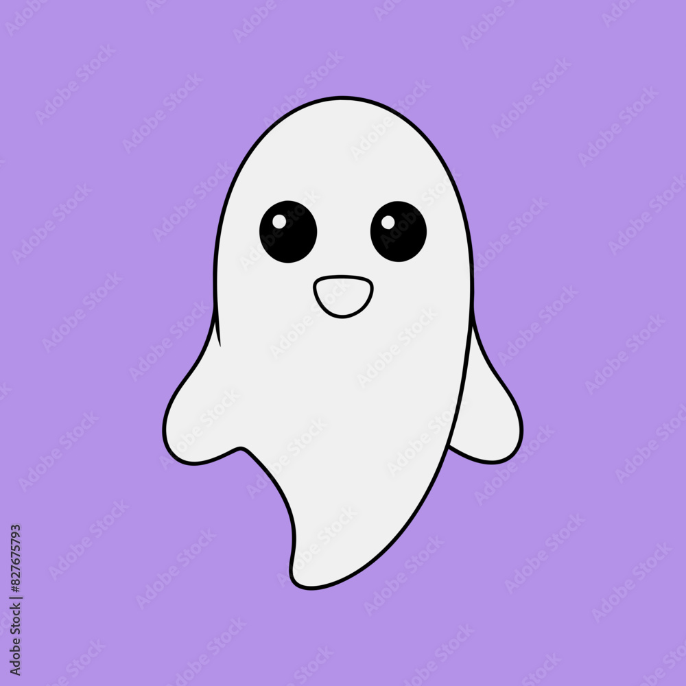 Cute Halloween ghost vector illustration Cute Halloween ghost vector illustration