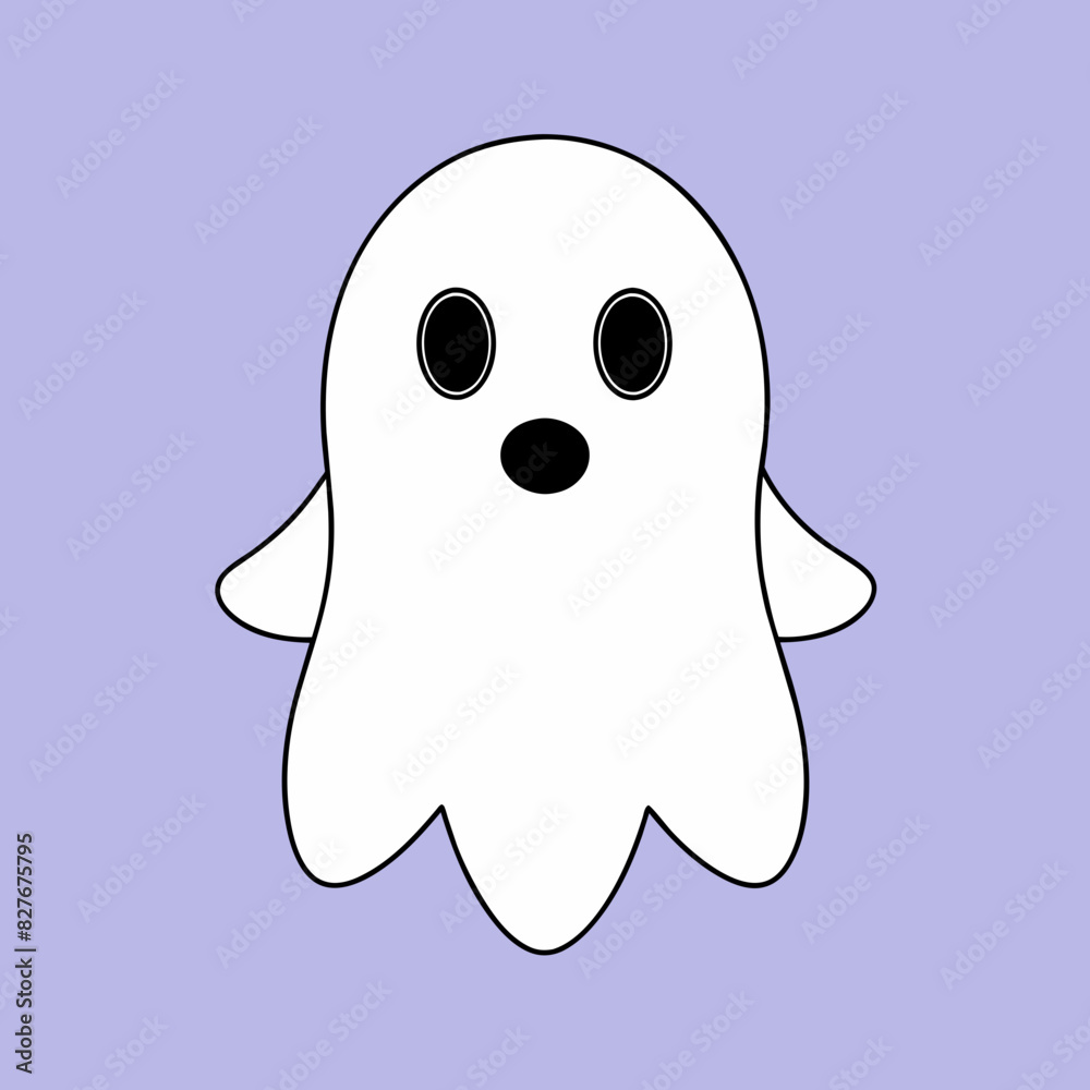 Cute Halloween ghost vector illustration Cute Halloween ghost vector illustration