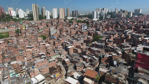Aerial view of Paraisópolis Favela - São Paulo, Brazil photo