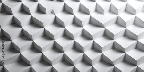 Geometric Cube Pattern Wallpaper Illustration on Gray Backdrop