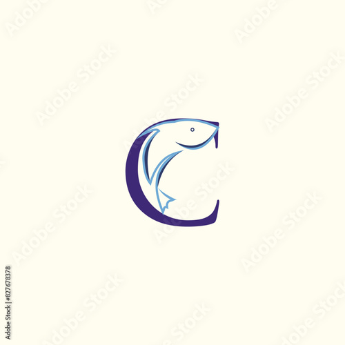 Tuna Fish Logo simple design