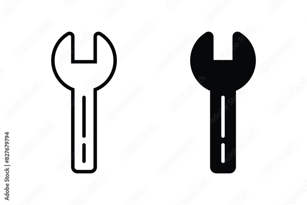 Wrench icon set. repair icon vector. tools icon vector Wrench icon set. repair icon vector. tools icon vector