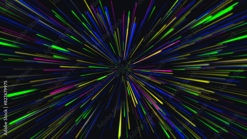 Abstract neon geometric background in green color and turquoise featuring a hyperdrive lightspeed tunnel loop with a technology circular centric zoom motion pattern. Glowing rays animation, led lights Abstract neon geometric background in green color and turquoise featuring a hyperdrive lightspeed tunnel loop with a technology circular centric zoom motion pattern. Glowing rays animation, led lights