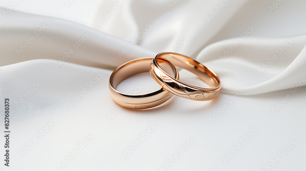 Gold wedding rings. Generative AI Gold wedding rings. Generative AI