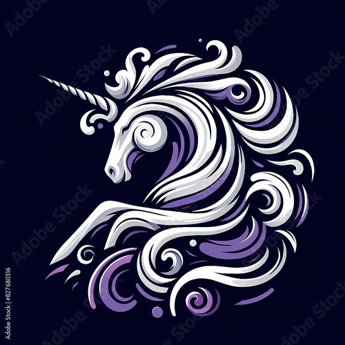unicorn abstract art, sticker