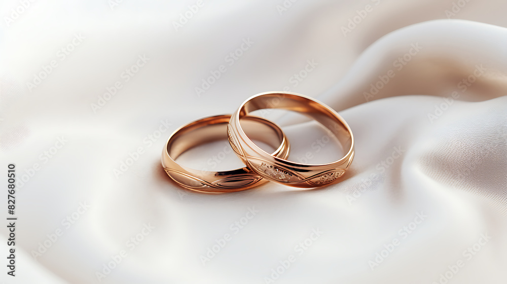 Gold wedding rings. Generative AI Gold wedding rings. Generative AI
