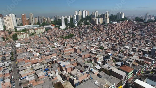 Aerial view of Paraisópolis Favela - São Paulo, Brazil photo
