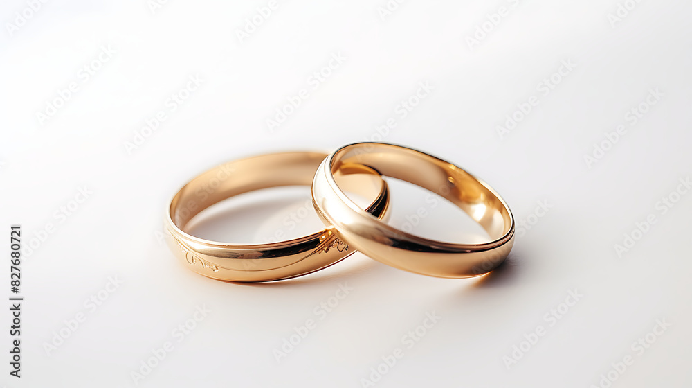 Gold wedding rings. Generative AI Gold wedding rings. Generative AI