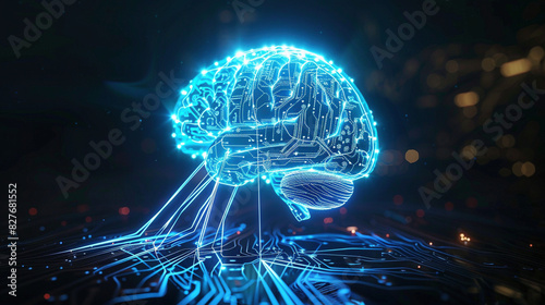 Futuristic Brain with Digital Circuits