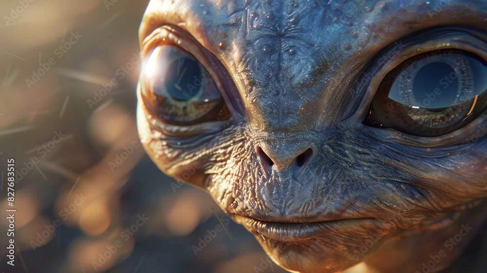 Alien creature humanoid close up portrait. Alien creature humanoid close up portrait.
