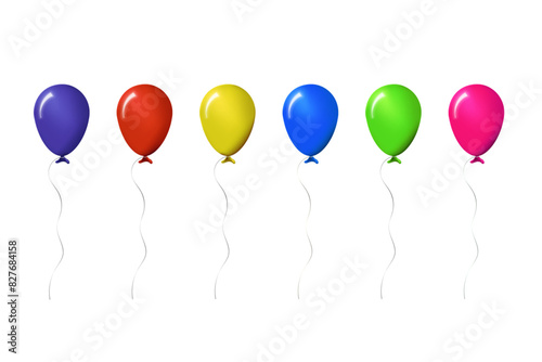 Set of balloons design
