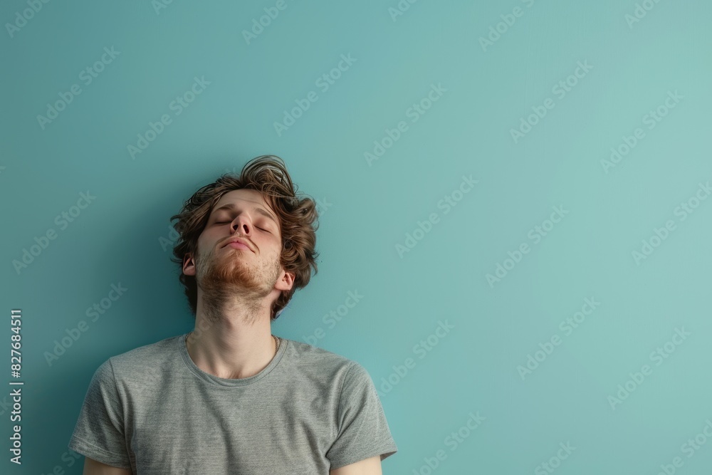 Young Man Resting with Eyes Closed Young Man Resting with Eyes Closed
