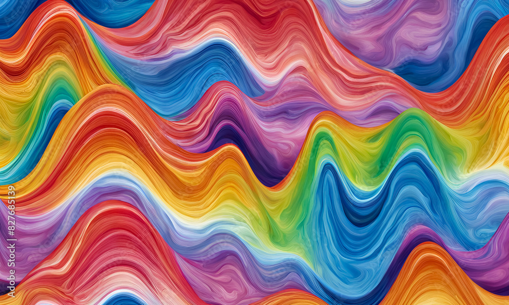 Rainbow colorful Marble waves background 