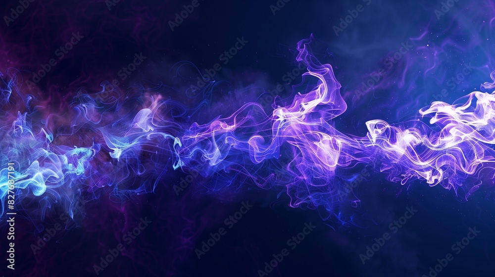 Fototapeta premium Abstract smoke trails background in deep blues and purples