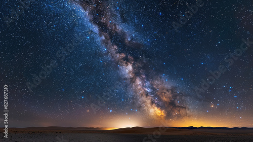 Silent Night: Milky Way over a Pristine Desert photo