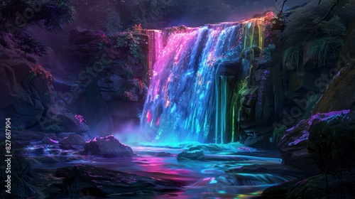 Wallpaper Mural The falls are red, green and yellow. Torontodigital.ca