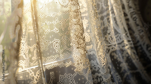 Sunlit Elegance: Vintage Lace Curtain Patterns