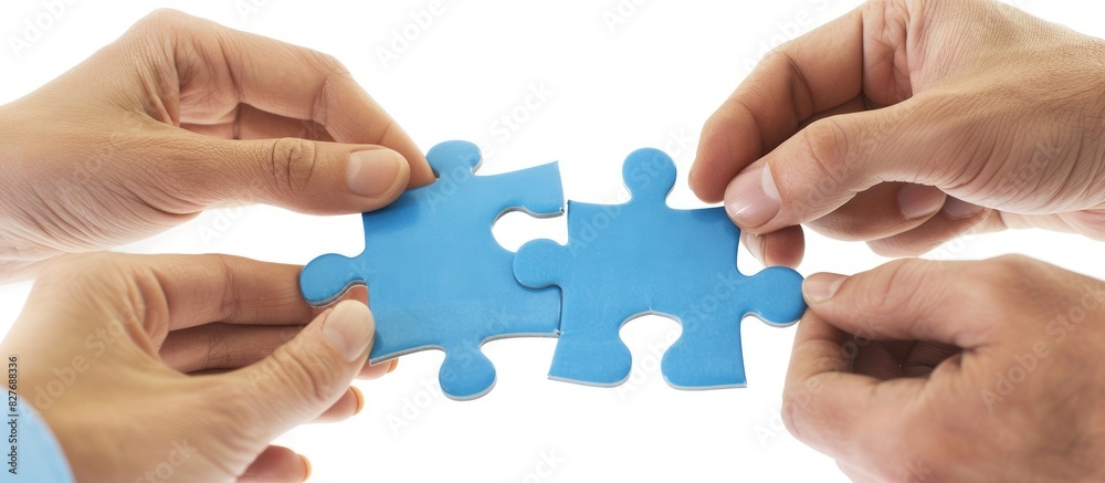 Teamwork and Collaboration with Puzzle Pieces Teamwork and Collaboration with Puzzle Pieces