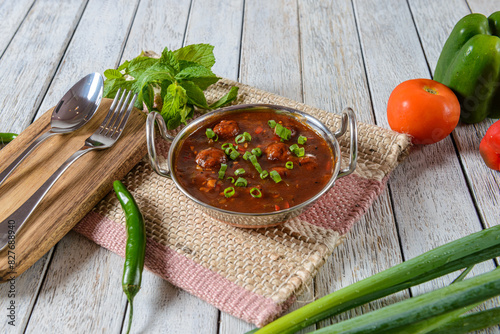 Veggie Manchurian is a popular Indo-Chinese dish made from vegetable balls