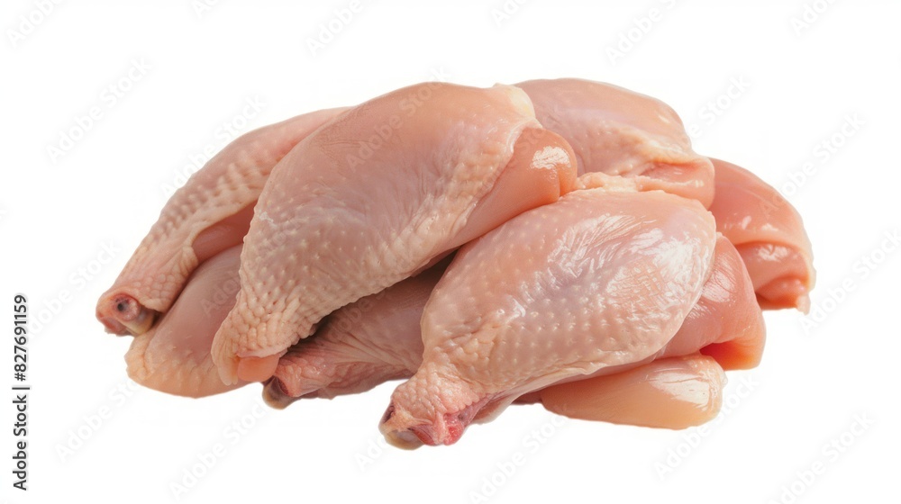 Collection Raw Chicken Isolated on Collection Raw Chicken Isolated on