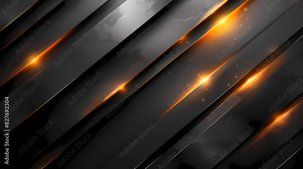 Abstract dark metallic background with glowing orange light highlights creating a dynamic and futuristic industrial look. Abstract dark metallic background with glowing orange light highlights creating a dynamic and futuristic industrial look.
