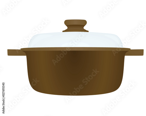 Isolated cooking pot. vector illustration