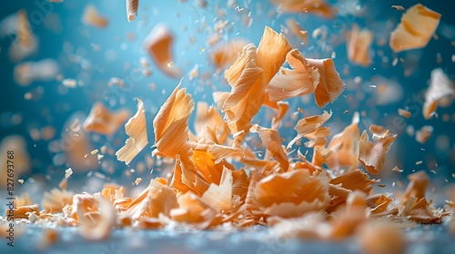 a macro view of an eraser shavings, centered with sharp detail and a clean background. photo