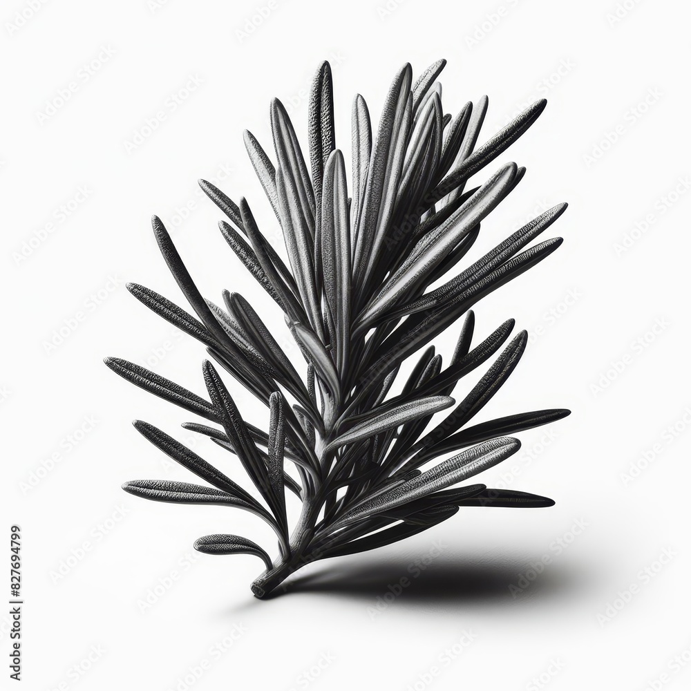 Fototapeta premium Isolated Sprig of Rosemary Herb Without Background