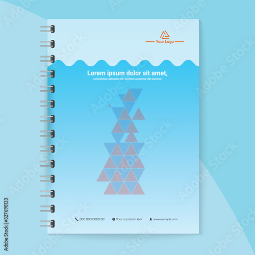 Real estate concept notebook cover template design