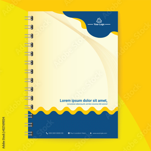 Real estate concept notebook cover template design