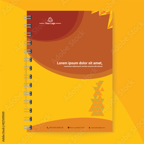 Real estate concept notebook cover template design