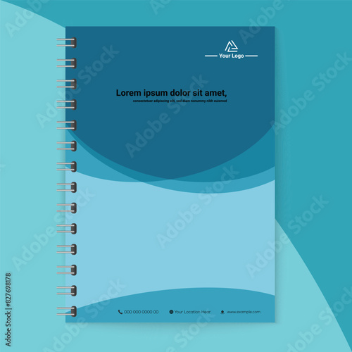 Real estate concept notebook cover template design