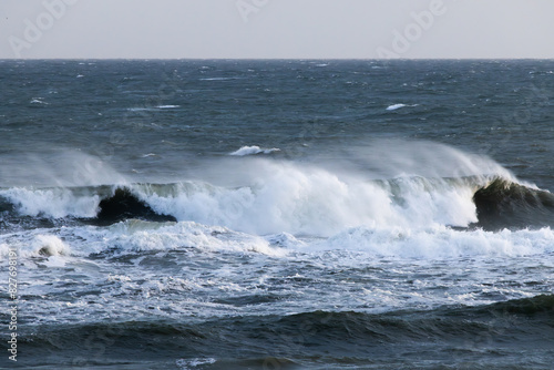 Ocean waves near the beach