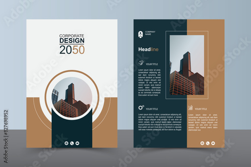 Modern Layout Flyer. Corporate Book Cover Design, EPS Vector Template. Can be Adapt to Brochure, Annual Report, Magazine, Business Presentation, Poster, flyer, Banner, Website