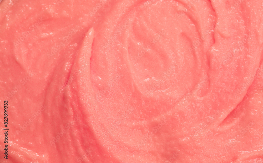 Fototapeta premium Berry yoghurt ice cream. Smoothies from fresh fruits and berries. Ice cream texture. Delicious sweet dessert close-up as a background.