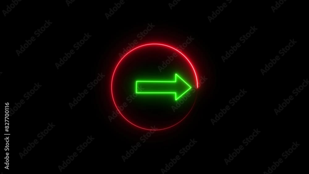 Abstract beautiful neon arrow icon animation background. Abstract beautiful neon arrow icon animation background.