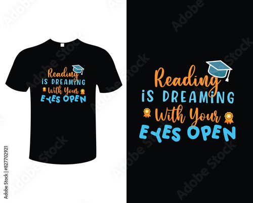 Book Reader and Book Lover Vector Illustration Typography Vintage Artwork Template