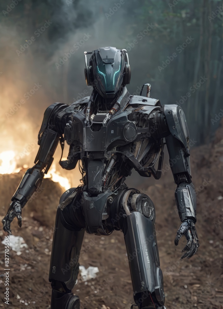artificial intelligence, robot working, portrait of a cyborg artificial intelligence, robot working, portrait of a cyborg