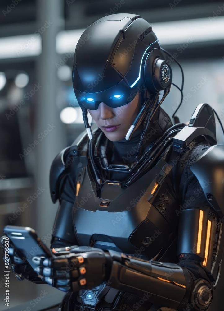 artificial intelligence, robot working, portrait of a cyborg artificial intelligence, robot working, portrait of a cyborg