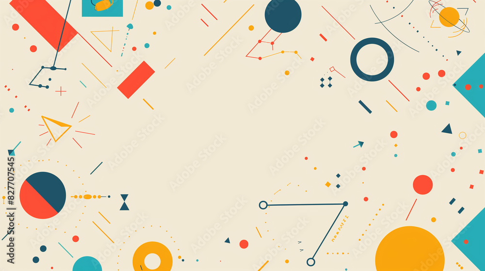Clean Geometry: Math PowerPoint Background for Education Clean Geometry: Math PowerPoint Background for Education