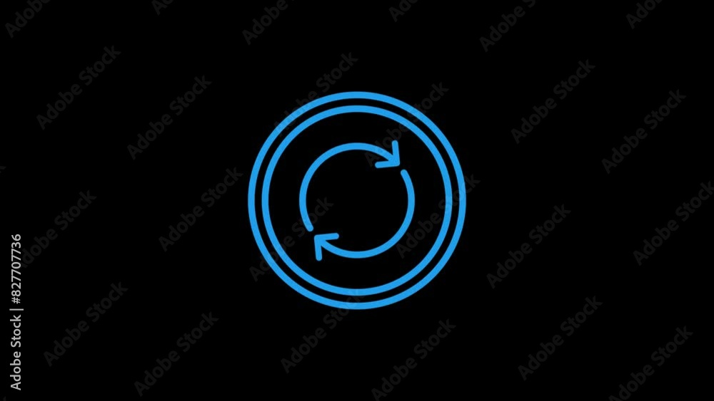 Animation of refresh icon. update icon, reload symbol concept