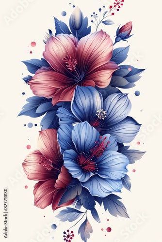 Elegant Bouquet of Flowers on White Background