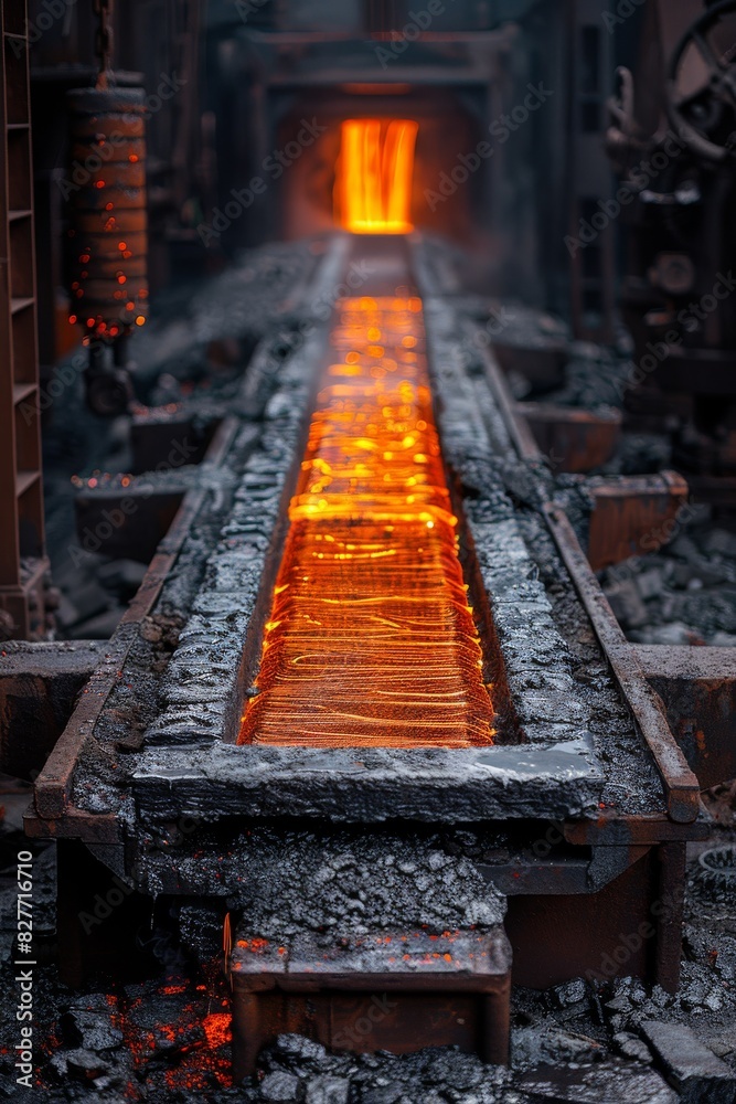 Molten Metal Pouring Process Close Up Molten Metal Pouring Process Close Up