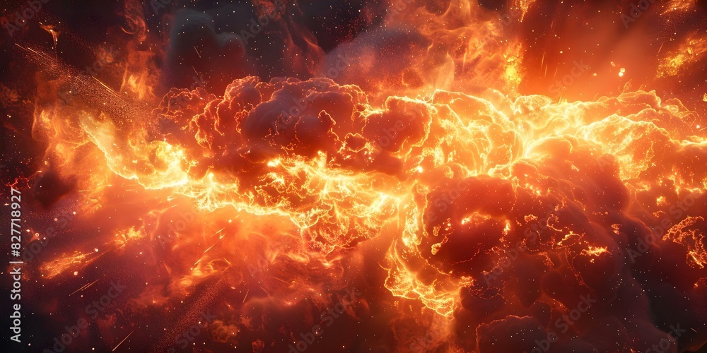 A stunning burst of fiery explosion fills the entire frame. Concept Fireworks, Explosive Art, Colorful Sparks, Intense Contrast, Vibrant Luminance, A stunning burst of fiery explosion fills the entire frame. Concept Fireworks, Explosive Art, Colorful Sparks, Intense Contrast, Vibrant Luminance,