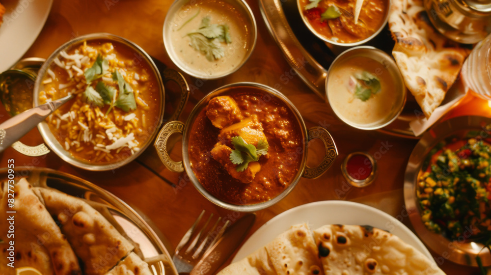 Elegant Spread of Traditional Indian Cuisine Elegant Spread of Traditional Indian Cuisine