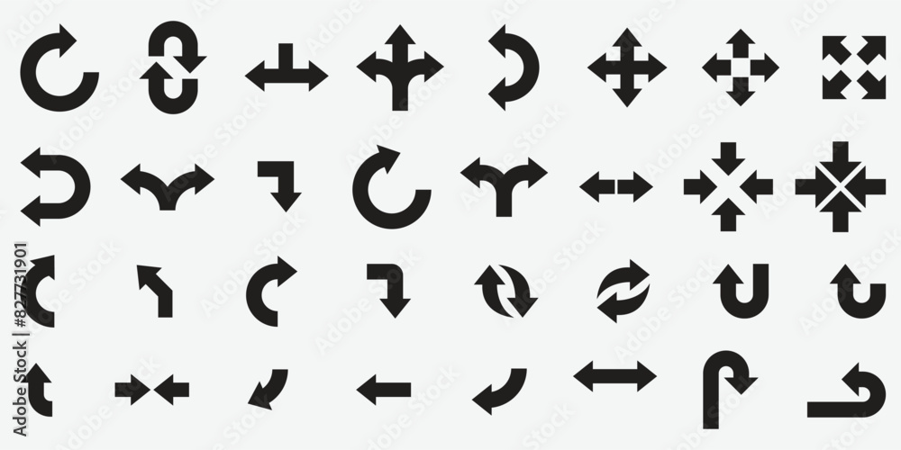 Arrow icons set. Arrow collection. Simple arrow big set. Vector illustration Arrow icons set. Arrow collection. Simple arrow big set. Vector illustration